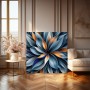 Elegante Blütenblätter in Blau und Orange