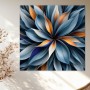 Elegante Blütenblätter in Blau und Orange