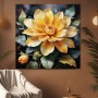 Goldene Blüte auf dunklem Grund