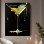 Cocktailglas in Gold und Türkis