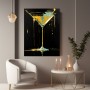 Cocktailglas in Gold und Türkis