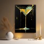 Cocktailglas in Gold und Türkis