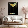 Cocktailglas in Gold und Türkis