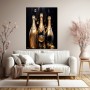 Champagner Eleganz in Gold und Schwarz
