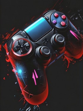 Gaming Controller in Neonfarben