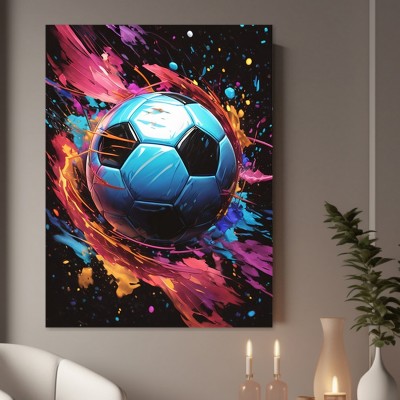 Fußball in Farbexplosion