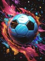 Fußball in Farbexplosion