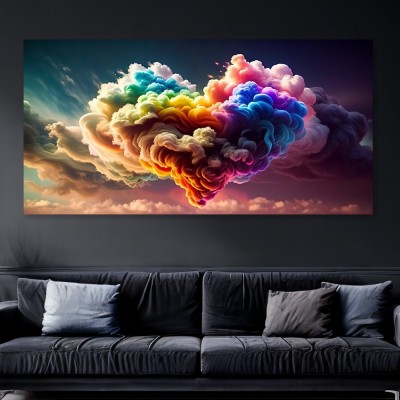 Farbenfrohe Wolkenexplosion