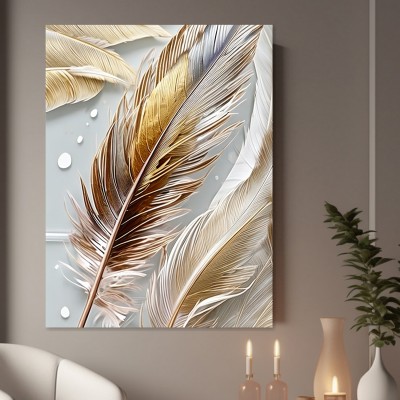 Goldene Federn in Eleganter Nahaufnahme