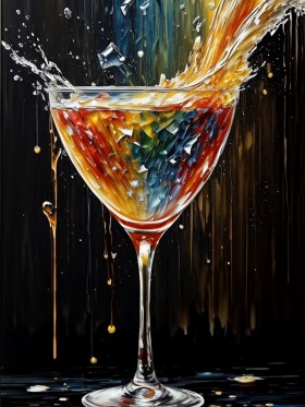 Cocktail Splash in Farbe