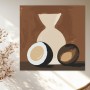 Stillleben mit Vase und Kokosnuss