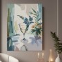 Stillleben mit Glas und Blumen