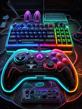 Neon-Gaming-Controller