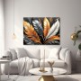 Elegante Federn in Gold und Grau