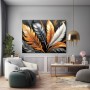 Elegante Federn in Gold und Grau