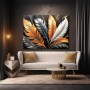 Elegante Federn in Gold und Grau