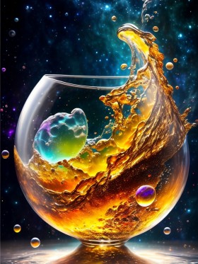 Kosmischer Goldrausch im Glas Kosmischer Goldrausch im Glas