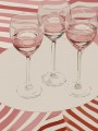 Roségläser auf Streifen