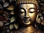 Goldener Buddha im Blätterwald