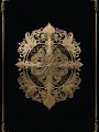 Goldenes Barockornament auf Schwarz