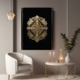 Goldenes Barockornament auf Schwarz