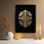 Goldenes Barockornament auf Schwarz