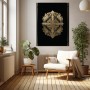 Goldenes Barockornament auf Schwarz