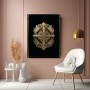 Goldenes Barockornament auf Schwarz