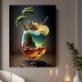 Surrealer Cocktail mit Miniaturlandschaft