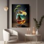 Surrealer Cocktail mit Miniaturlandschaft