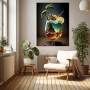 Surrealer Cocktail mit Miniaturlandschaft