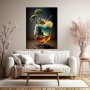 Surrealer Cocktail mit Miniaturlandschaft