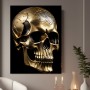 Goldener Totenkopf auf Schwarz