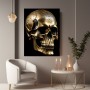 Goldener Totenkopf auf Schwarz