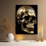 Goldener Totenkopf auf Schwarz
