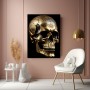 Goldener Totenkopf auf Schwarz