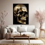 Goldener Totenkopf auf Schwarz