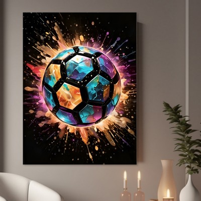 Bunter Fußball mit Farbsplash