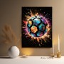 Bunter Fußball mit Farbsplash