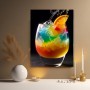 Bunter Cocktail mit Orange