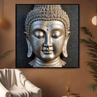 Buddha Porträt in Silber