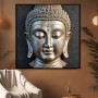 Buddha Porträt in Silber