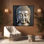 Buddha Porträt in Silber
