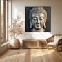 Buddha Porträt in Silber