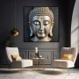 Buddha Porträt in Silber