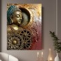 Goldener Buddha Relief