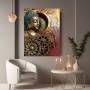 Goldener Buddha Relief