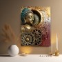 Goldener Buddha Relief
