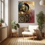 Goldener Buddha Relief