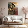 Goldener Buddha Relief